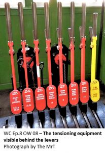 Some of thhe signal levers at Ropley